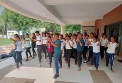 A moment of women's self-defense training at Suryasen College siliguri.